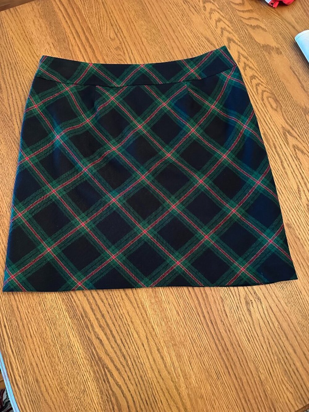 Talbots wool plaid skirt